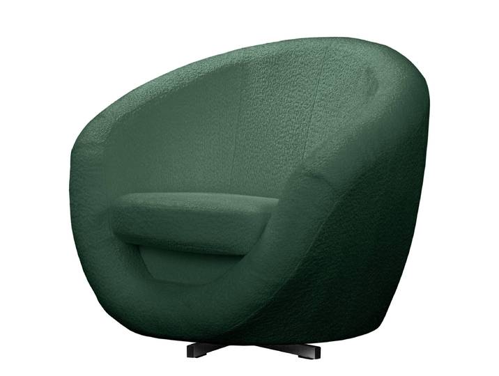 Drehsessel Grün Bouclé Stoff Abby 88 x 80 x 88cm