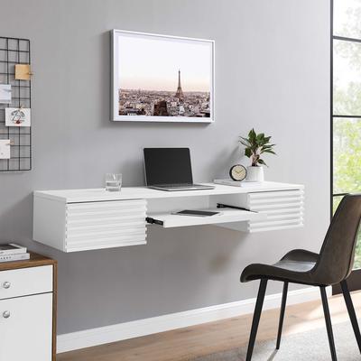 Modway Render Wall Mount Wood Office Desk