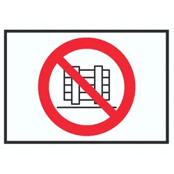 HB-Druck Abstellen oder Lagern verboten Symbol Schild A2 (420x594mm)