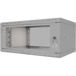 Stalflex Rack Cabinet 19" 4U, 350mm, Glass Door, Grey S-RC19-4U-350GG (4 HE, 19 Zoll Rack), Serverschrank, Grau