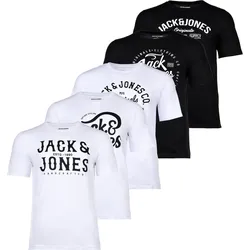 JJLEOGRA TEE CREW NECK 5PK Herren T-Shirt