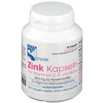 Zink Kapseln mit Vitamin E.A.Biotin 90 St