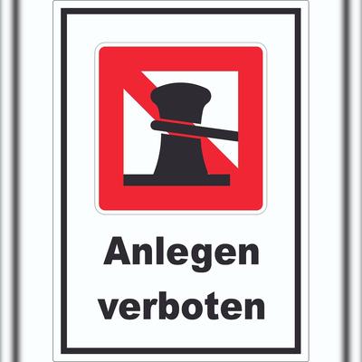 HB-Druck Anlegen verboten Aufkleber A0 (841x1189mm)
