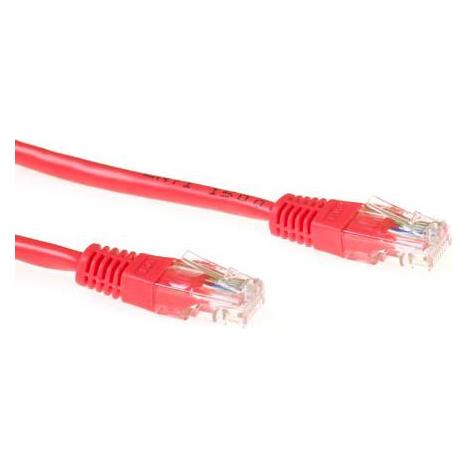 ACT Red 5 meter U/UTP CAT6 patch cable with RJ45 connectors. Cat6 u/utp red 5.00m (U/UTP, CAT6, 5 m) (IB8505)