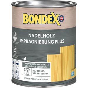 Bondex Holzimprägnierung Nadelholz Plus, für außen, wasserbasiert, farblos, 0,75 Liter