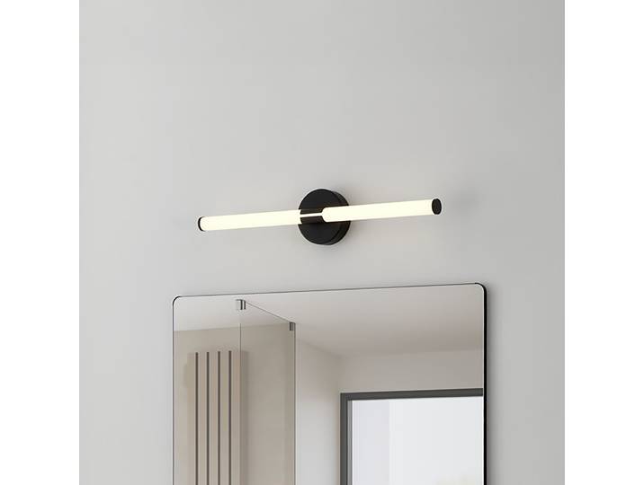 Applique LED salle de bain 60cm Noir/Noir acier thermolaqué polycarbonate LED Module LED