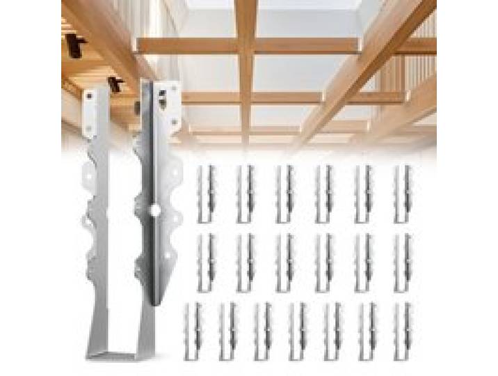 VEVOR Sabot Charpente, Lot de 50, Support de Solive, Taille Interne 40x38x199 mm, Étriers de Solive avec Revêtement Antirouille, Supports de Fixation pour Soutien Renforcée Plafond, Structures Jardin