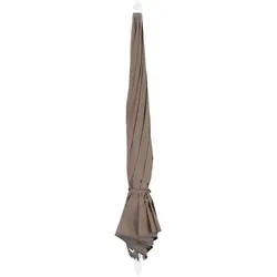 Sonnenschirm Salina Polyacryl, modern mit Knickelement, taupe, für Outdoor, Gestell weiß