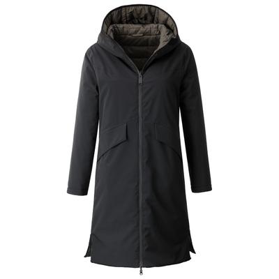 Funktionsparka LPO "Jillian", Damen, Gr. 40 (M), schwarz (beluga), Web, 100% Polyester, regular fit ca. Mitte Oberschenkel, Jacken, Wendemantel, verschweißte Nähte