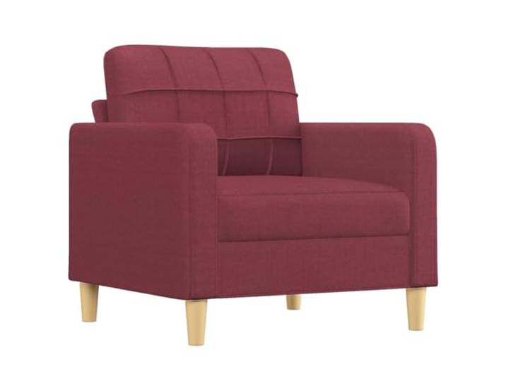 KTHLBRH Sofa-Set, 3-teilig, Weinrot, mit Kissen Stoff 100 % Polyester, Rahmen aus Metall und Sperrholz, Füllung aus Schaumstoff, 1 Sofa, 1 2-Sitzer-Sofa, 1 3-Sitzer-Sofa