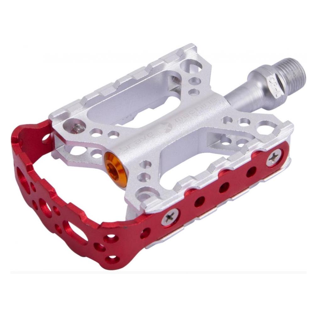 Brave Classics Brave Machine Pedal Cnc Plattform Rot/Silber (BMPD65RD)
