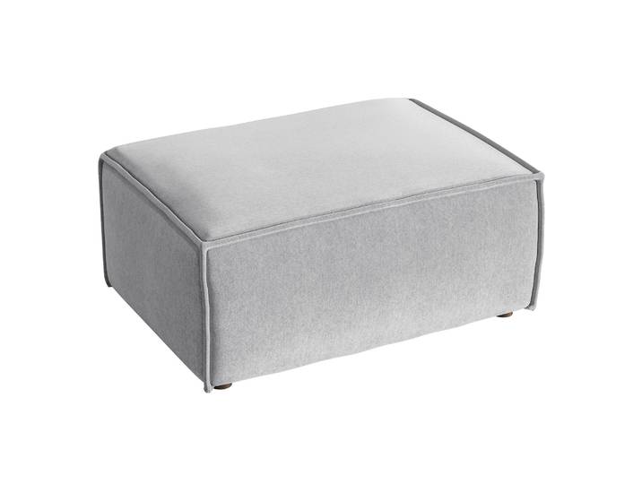 Hocker Copertino 65x90 cm hellgrauer hydrophober Samt