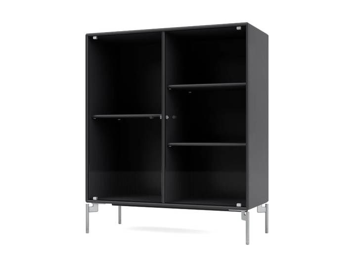 Montana Vitrine Ripple II 69,6x82,2x30 cm Anthracite-pieds Chrome