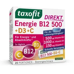 Taxofit Energie B12 500+d3+c Direkt Granulat 20 St