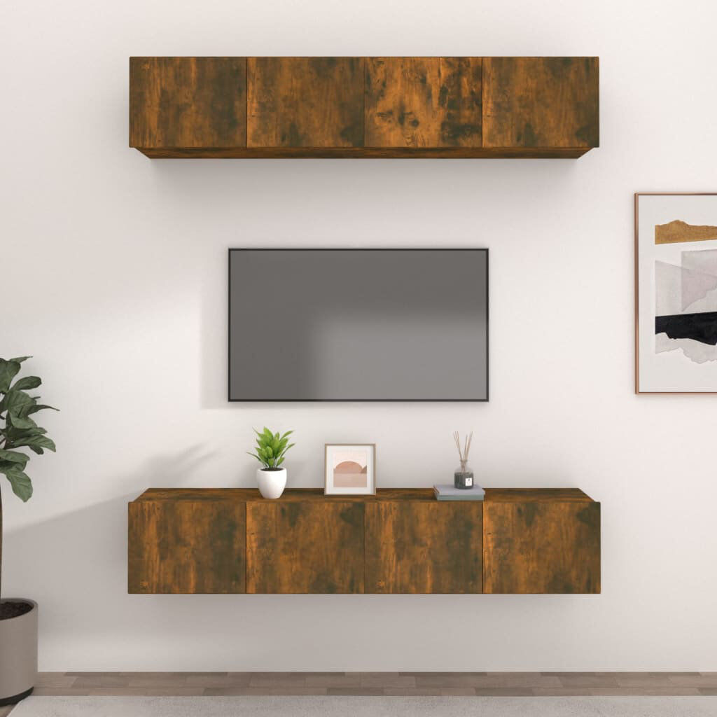 Brayden Studio Finan TV Stand for TVs up to 85" Smoked Oak 80
