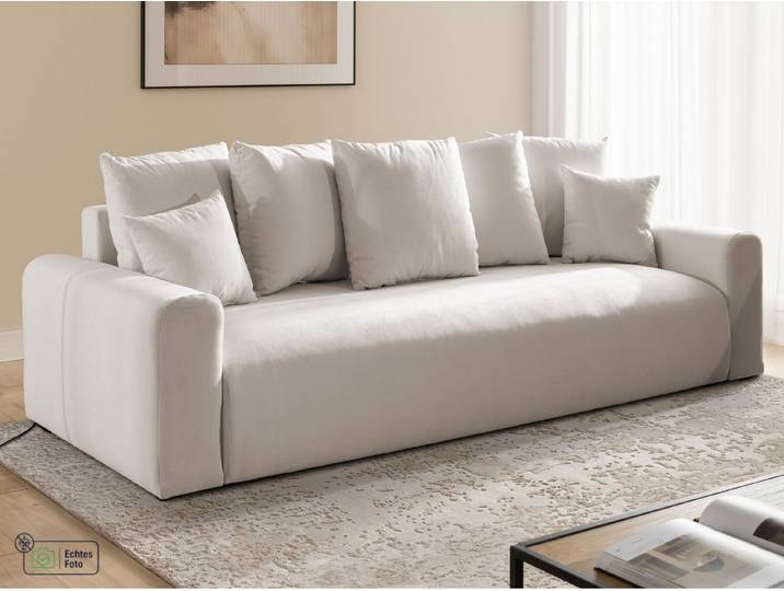 S-Style Möbel Schlafsofa Calma mit Bettkasten im Bumpy-Design, aus Webstoff mit Wellenfederung und hohem Sitzkomfort