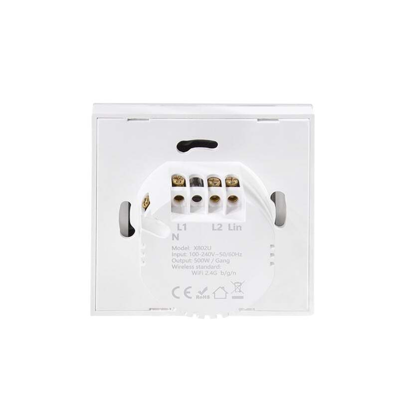 LogiLink SH0125 Wi-Fi slimme wandcontactdoos, 2-voudig, wit