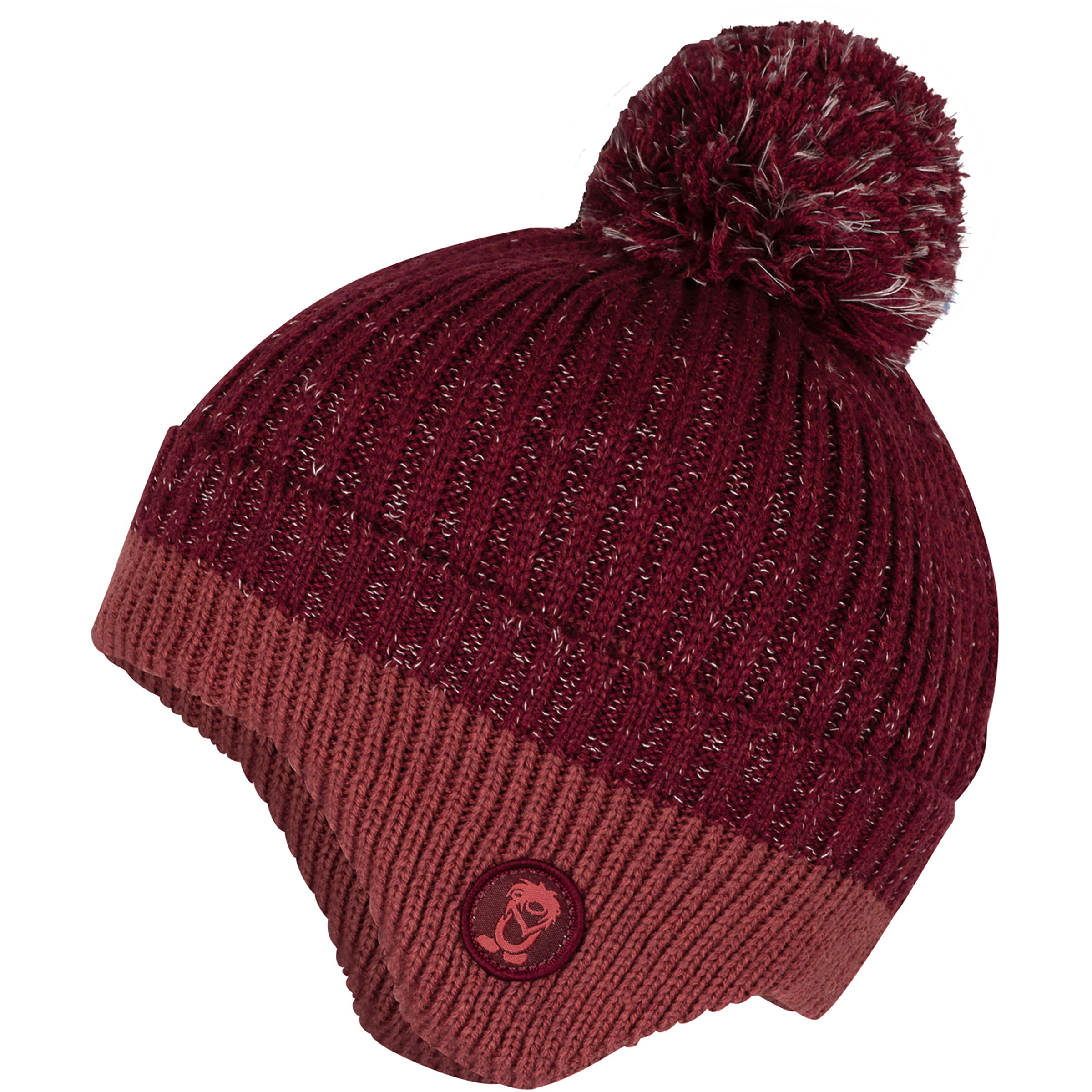 Trollkids Flekkefjord Reflective Kinder Mützen & Beanies deep ruby-frozen berry Größe 48 Lifestyle Elastisch
