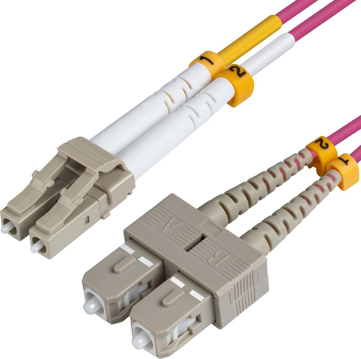 MicroConnect FIB4220005P OM4 Glasvezelkabel met SC-connector, 0,5 meter