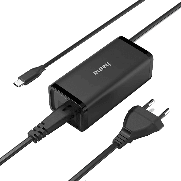 Cargador para portátil - Hama 00200024, 100W, Conexión USB-C, Negro