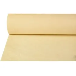 DeinPack 1 x Tischdeckenrolle 1m x 50m vanille  Damast Tischtuch Rolle  Einweg Tischdecke 50 Meter lang 1 Meter breit