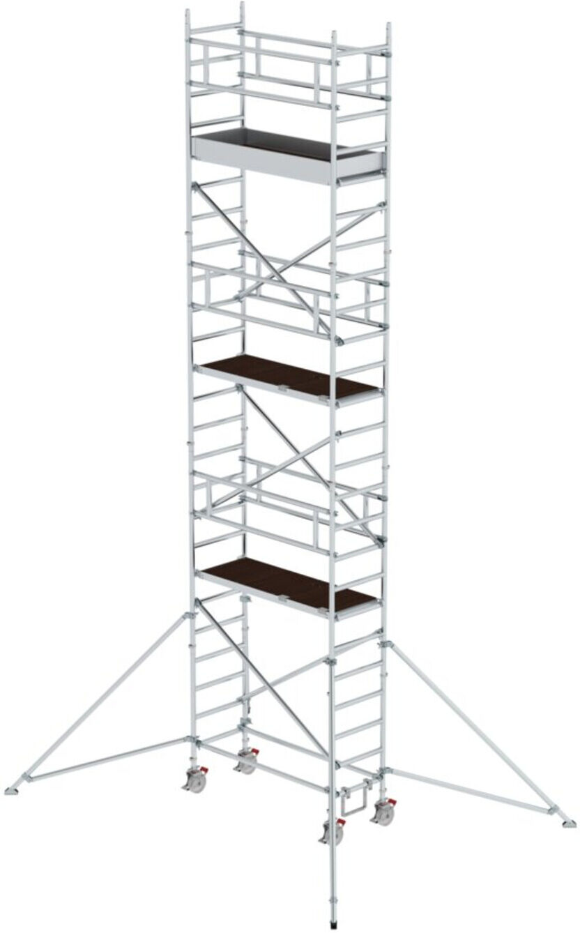 MUNK Alu-Rollgerüst mit Ausleger Plattformen im 2m-Abstand Plattform-Höhe 10,45 m Länge 2,45 m (155046)