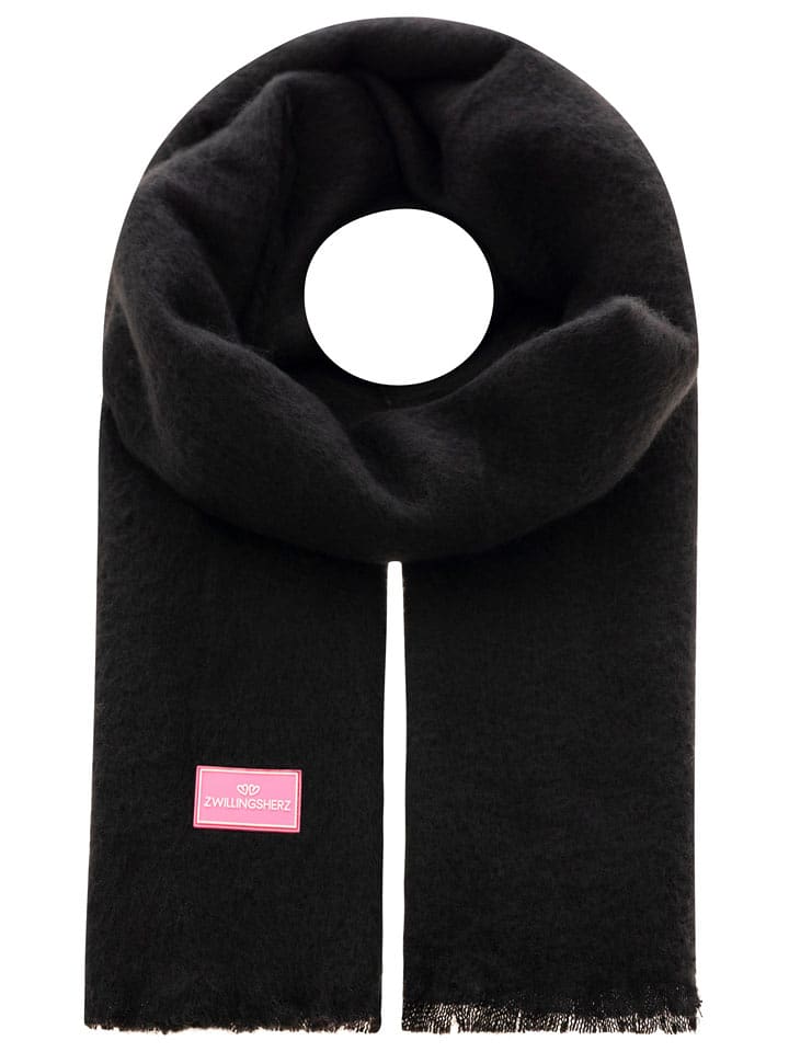 Zwillingsherz Schal "Flauschig" in Schwarz - (L)180 x (B)60 cm - onesize