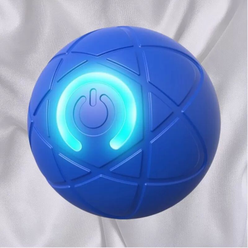 INF Jouet interactif pour chat : Balle roulante électrique pour le plaisir des animaux Bleu