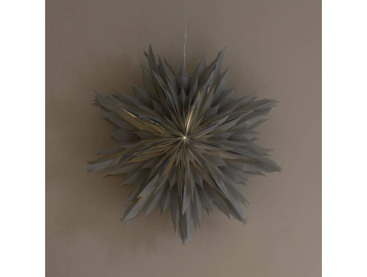 Oslo Papierstern, grau, Ø 60 cm, Papier - Watt & Veke - Wohnzimmer - Design - Papier / Karton - Blume