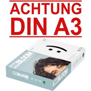 MM Kopierpapier BLOOM Smart, A3, 80g/qm, weiß, 500 Blatt