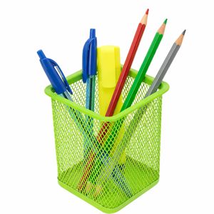 D.RECT Stiftehalter 110852, eckig, Metalldraht, 1 Fach, grün