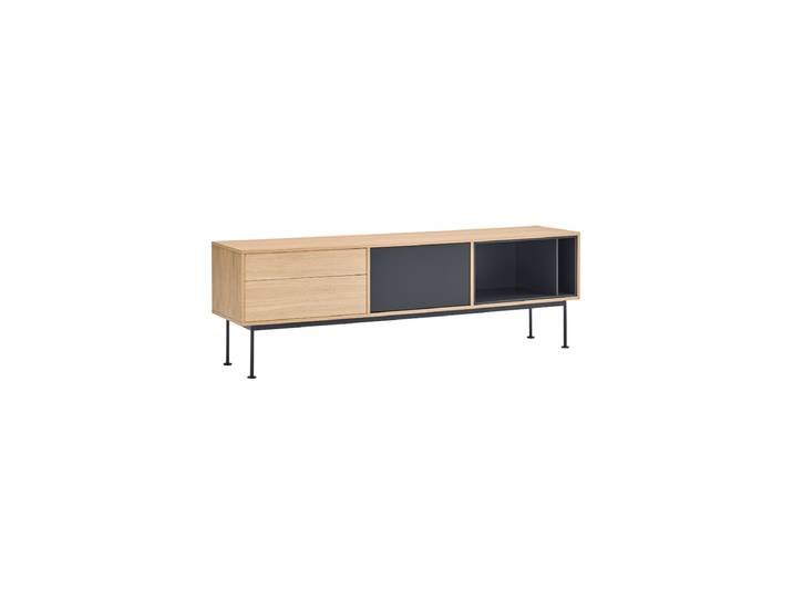 Design Lowboard „Yoko“ Anthrazit / Eiche Teulat