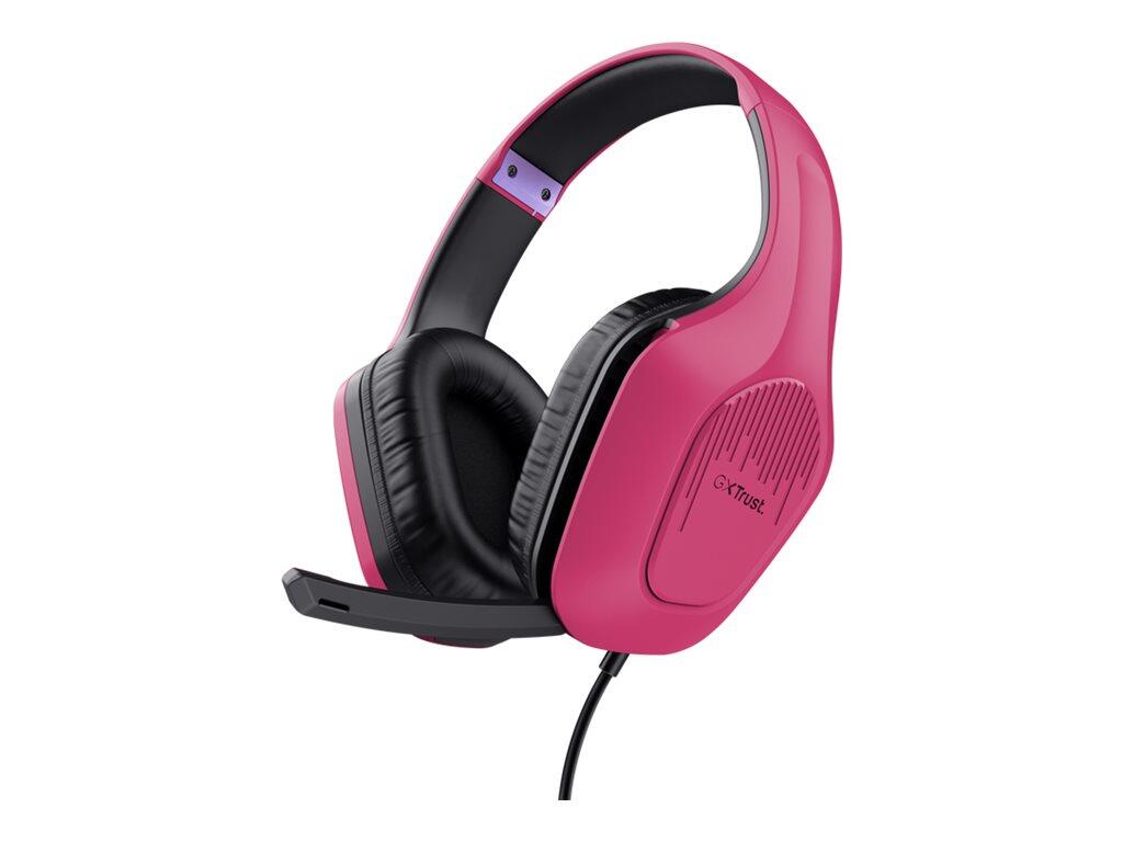 Trust Gaming GXT 415P Zirox Federleichtes Gaming-Headset - Rosa 24992