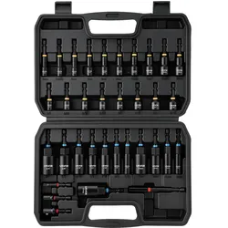 VEVOR Steckschlüsselsatz, 34-tlg., SAE- & Metrische Größen, Magnetische Steckschlüssel, mit AD-Einsteller, Bit-Verlängerung & Werkzeugkoffer, für Autoreparaturen, Heimwerkerarbeiten & DIY-Projekte