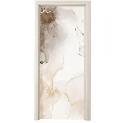 TÜRAUFKLEBER Marmor - Braun - Linie Wanddeko 90x205 cm - Türtapete