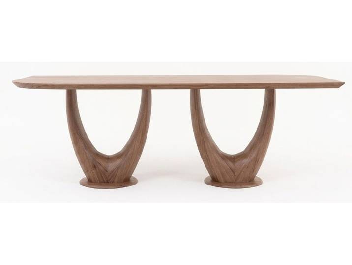 Xlmoebel Esstisch Eleganter Brauner Esstisch aus Holz im modernen Design, Made in Europa