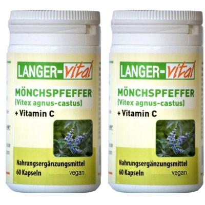 Mönchspfeffer 350 mg+Vitamin C Kapseln x2 2x60 St