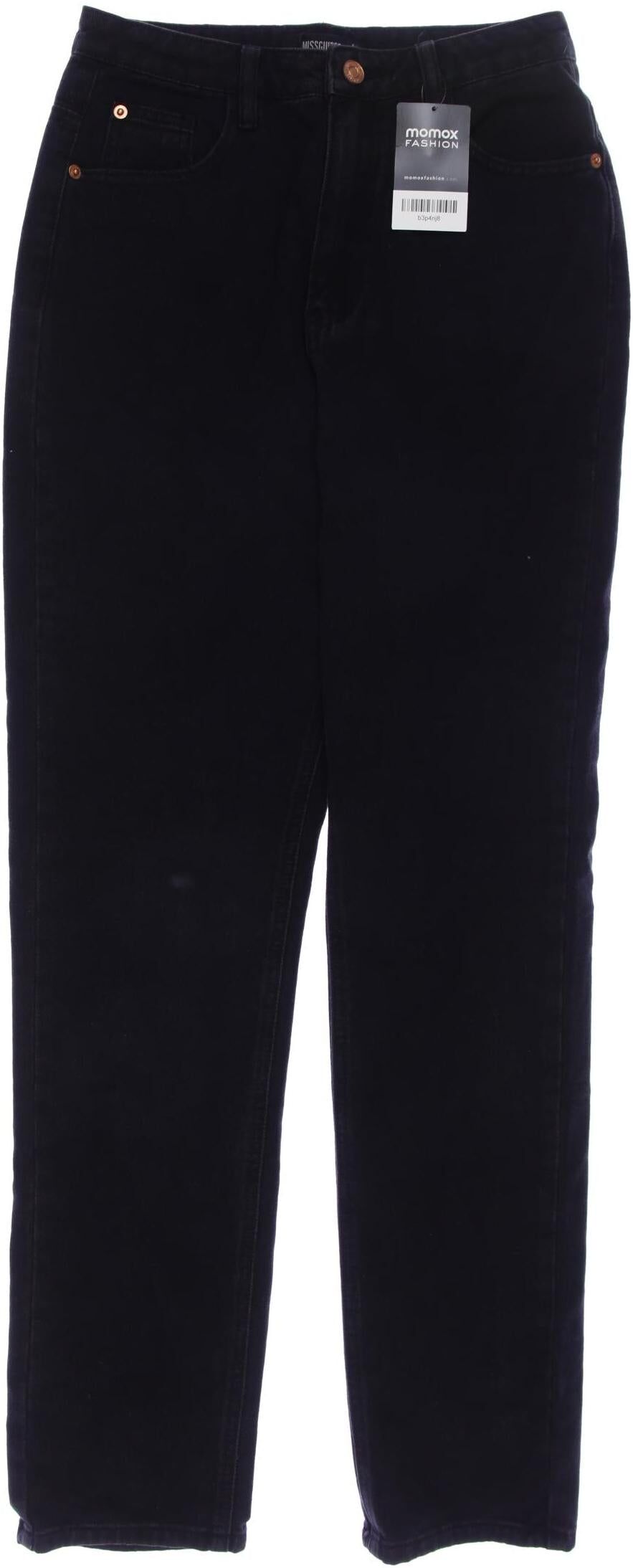 Missguided Tall Damen Jeans, Schwarz, Gr. W25, Baumwolle / Synthetik - Second Hand