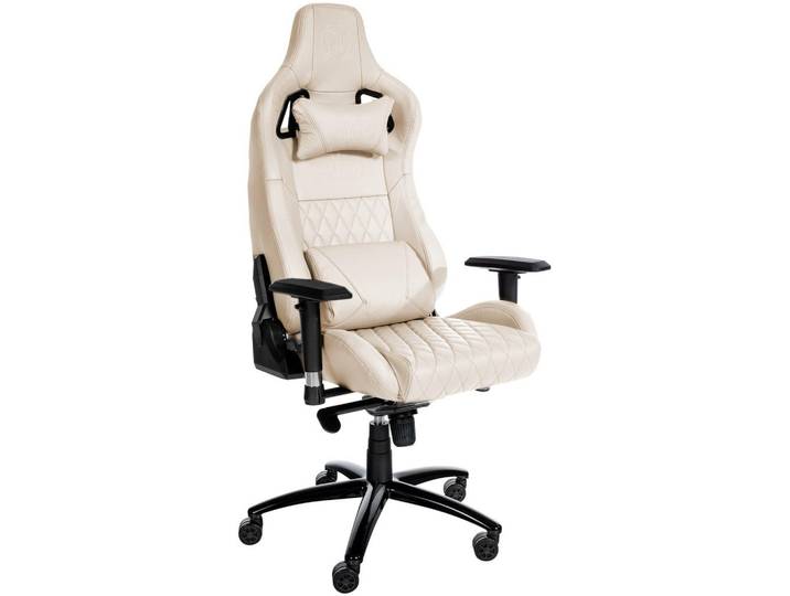 CLP Chefsessel Echtleder creme, Creme, Metall, 70x133x64 cm, Büromöbel, Bürostühle, Gaming-Sessel