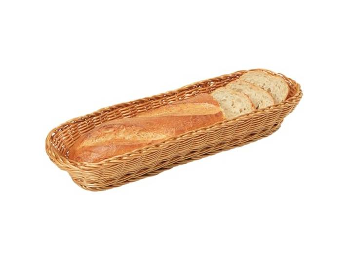 Kesper Brot- und Obstkorb, 5er Pack, Material: Kunststoffgeflecht, Maße: 41 x 16 x 7cm, Farbe: Braun 1784815