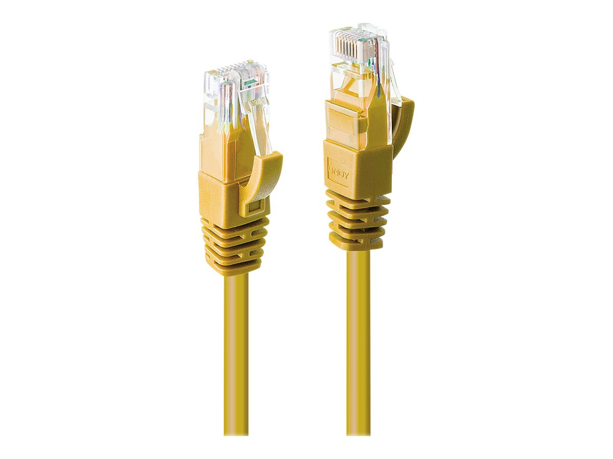 Lindy Cat6 U/UTP-kabel, geel, 3,0 meter