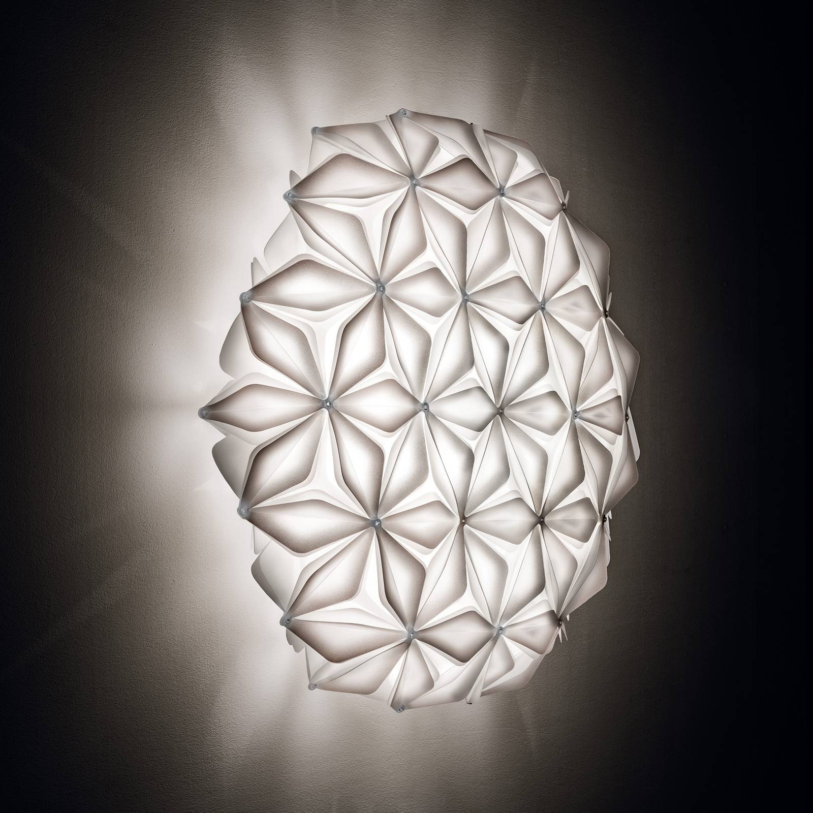 Slamp La Vie Design Plafondlamp - Wit - Rond - Kunststof - Breedte: 71 cm