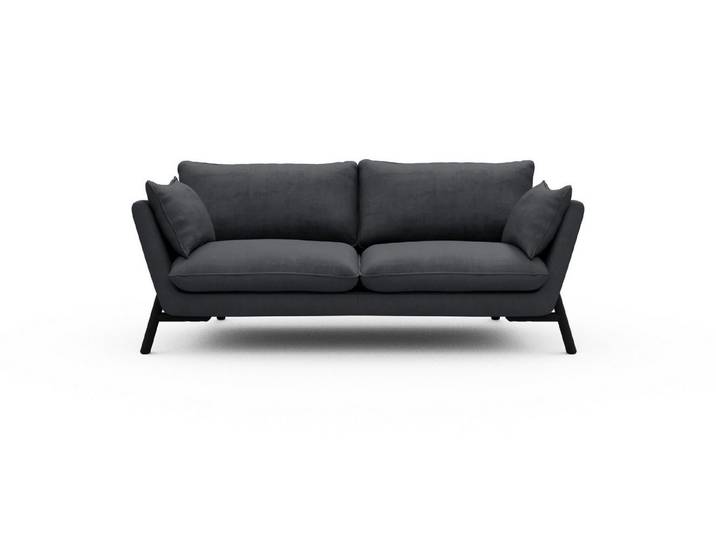 moebelfaktor Sofa Emil 2-Sitzer, schräg gestellte Armlehnen, hoher Rücken
