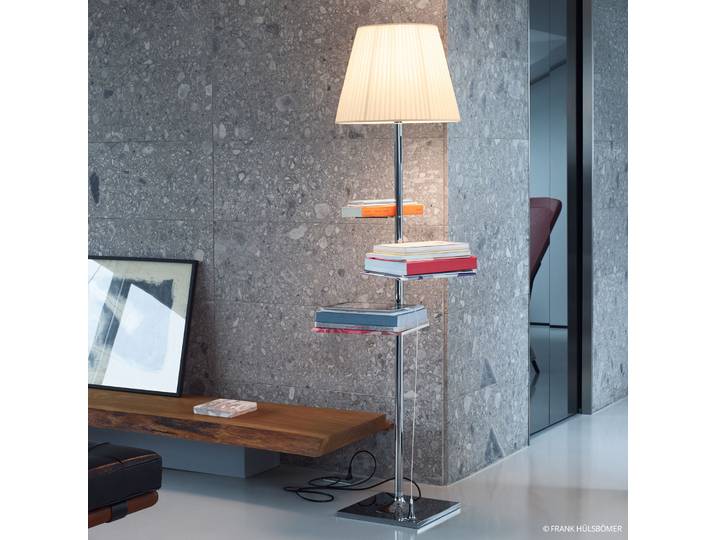 Bibliotheque National Lampadaire Soft - Flos BIBLIOTH.NAT - Salon / séjour - Design - Métal - Avec abat-jour