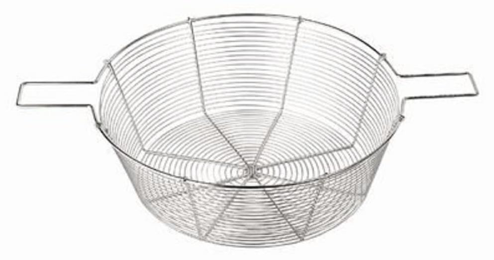 Dripio Geëtste Frituurmand, Gebogen, 35 cm, Staal, Fijnmazig