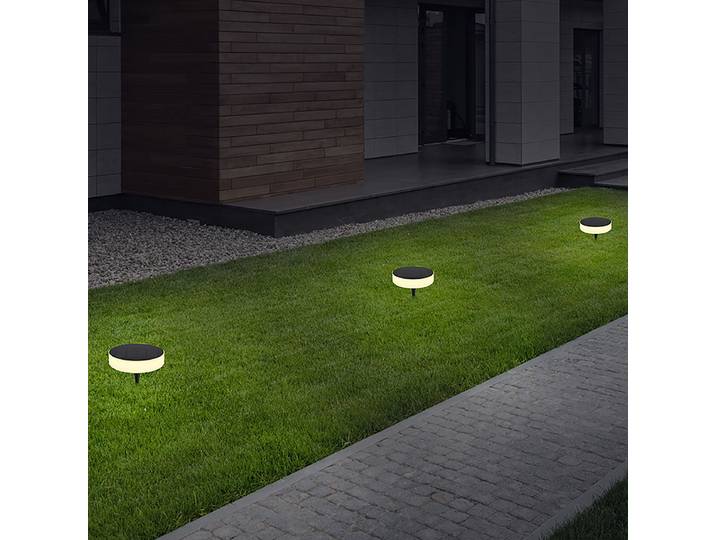 Solarleuchte 36417 Ø 15cm Schwarz/Weiß