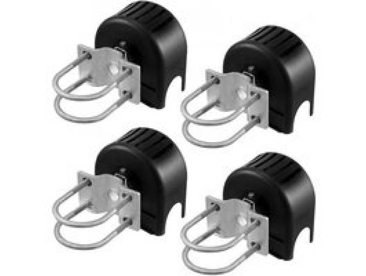 VEVOR Schiebetor-Set, Rolltor-Hardware-Set mit U-förmiger Radnut für freitragende Schiebetore und Rolltüren, Schiebetorrollen 4-Schienen-Räder mit Abdeckung, Hochleistungs-Gleitrolle, Schwarz