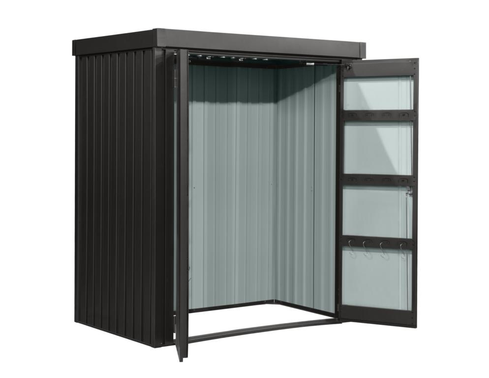 JUNGELMAR Premium Geräteschrank 1,5 qm m.Flachdach 153x98x185cm anthr 16956257