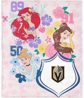 NHL Disney Princesses Game On Girls Pink Silk Touch Throw Blanket