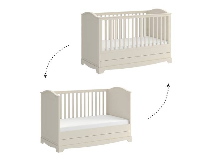 Lit évolutif 70x140 sommier inclus Bellamy Royal Beige